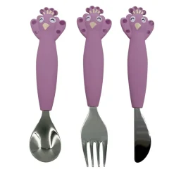 Lot de 3 couverts en silicone mrs. peacock