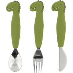 Lot de 3 couverts en silicone mr. dino