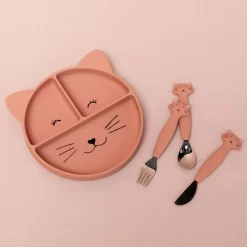 Lot de 3 couverts en silicone mrs. cat