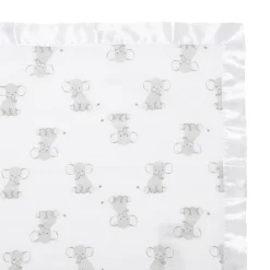 Lot de 2 couvertures-doudous en mousseline de coton safari babes