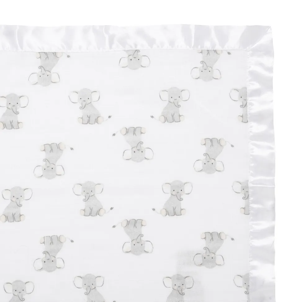 Lot de 2 couvertures-doudous en mousseline de coton safari babes