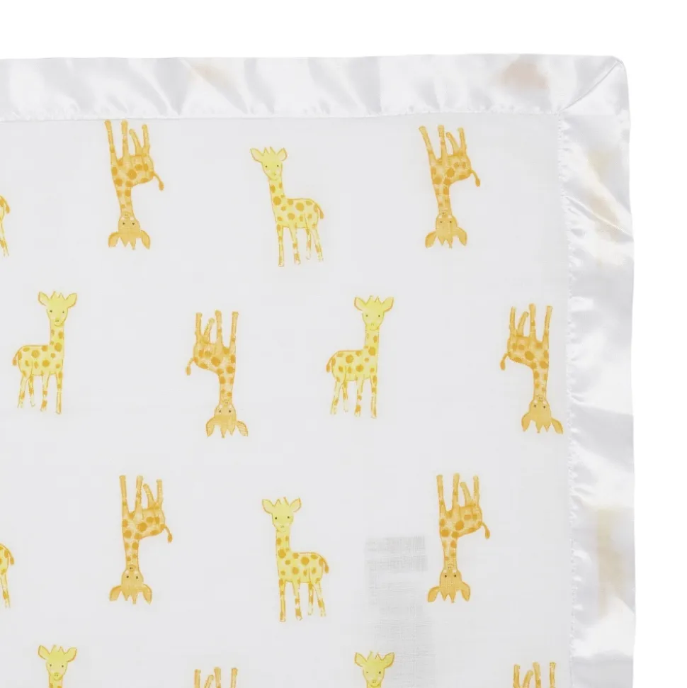 Lot de 2 couvertures-doudous en mousseline de coton safari babes