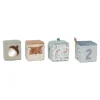 Lot de 4 cubes d'activités en tissu forest friends
