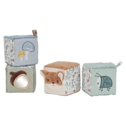Lot de 4 cubes d'activités en tissu forest friends
