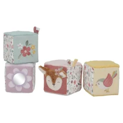 Lot de 4 cubes d'activités en tissu fairy garden