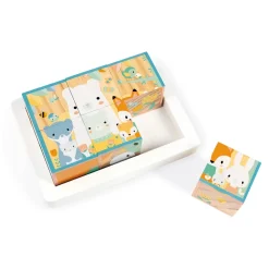 Lot de 6 cubes en bois pure