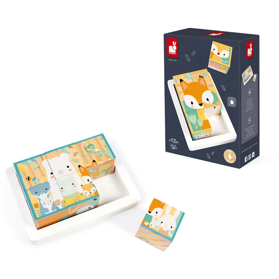Lot de 6 cubes en bois pure