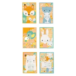 Lot de 6 cubes en bois pure