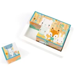Lot de 6 cubes en bois pure