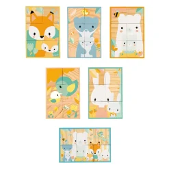 Lot de 6 cubes en bois pure