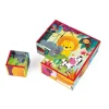 Lot de 9 cubes en carton animaux de la jungle