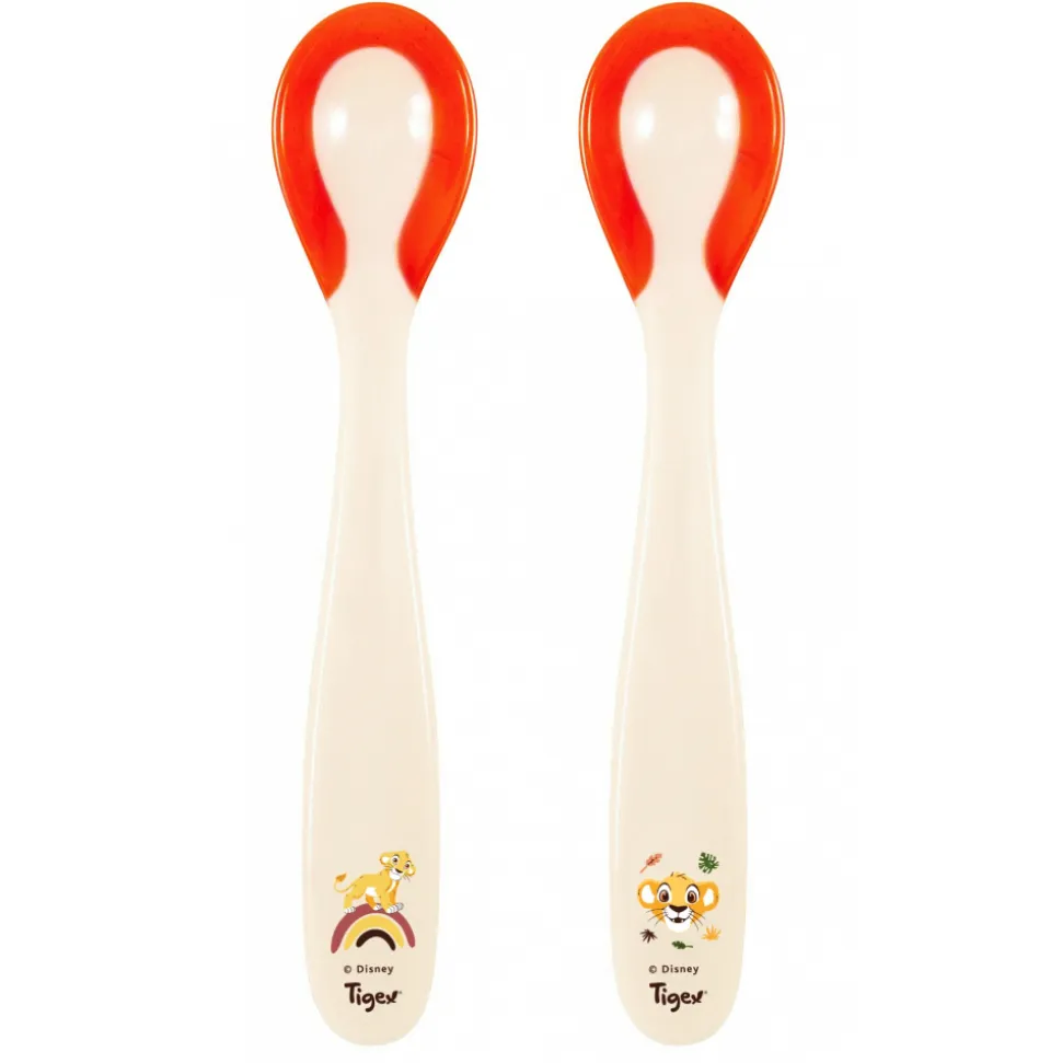 Lot de 2 cuillères douces thermosensibles le roi lion
