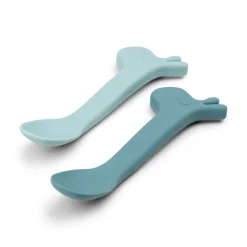 Lot de 2 cuillères silicone lalee bleu