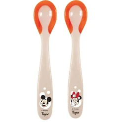 Lot de 2 cuillères thermosensibles mickey minnie