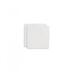 Lot de 2 drap housse en coton 60 x 120 cm white