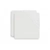Lot de 2 drap housse en coton 40 x 80 cm white