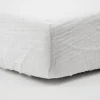 Lot de 2 draps housse double gaze 70 x 140 cm - ecru / gris