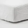 Lot de 2 draps housse double gaze 70 x 140 cm - ecru / vieux rose