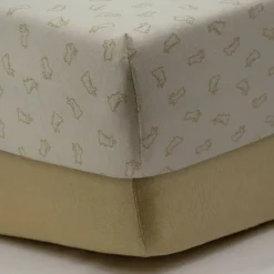 Lot de 2 draps housse jersey bio greenland - blé