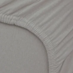 Lot de 2 draps housse jersey bio blé - blanc