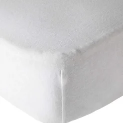 Lot de 2 draps housse jersey bio 60x120 cm - blanc