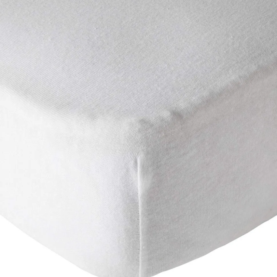 Lot de 2 draps housse jersey bio 60x120 cm - blanc
