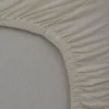 Lot de 2 draps housse jersey 70 x 140 cm - ecru / bleu vert