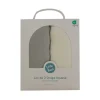 Lot de 2 draps housse jersey 70 x 140 cm - ecru / gris