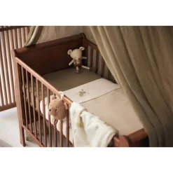 Lot de 2 draps housses jersey 60 x 120 cm olive