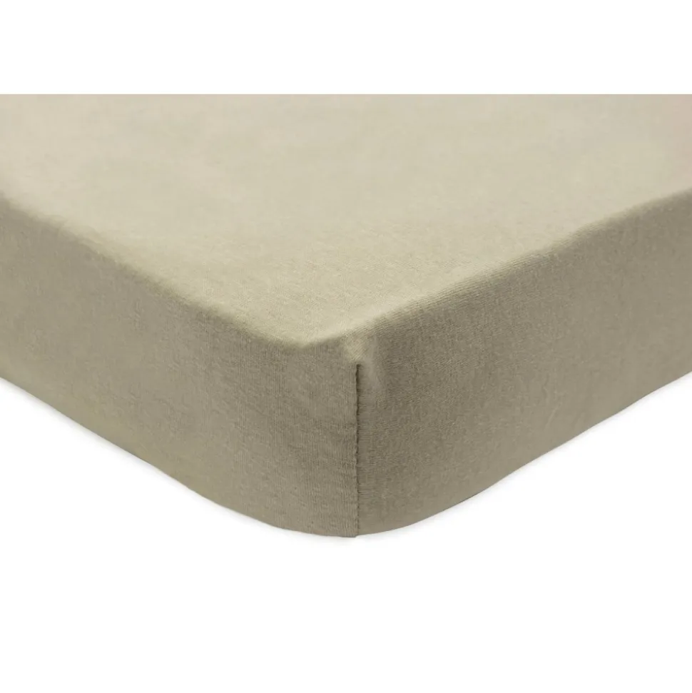 Lot de 2 draps housses jersey 60 x 120 cm olive