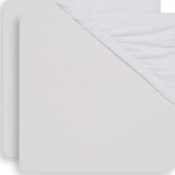 Lot de 2 draps housses molleton 40 x 80/90 cm white