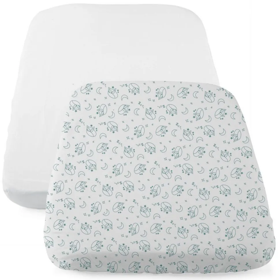 Lot de 2 draps housses next2me foxy