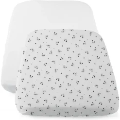 Lot de 2 draps housses next2me panda