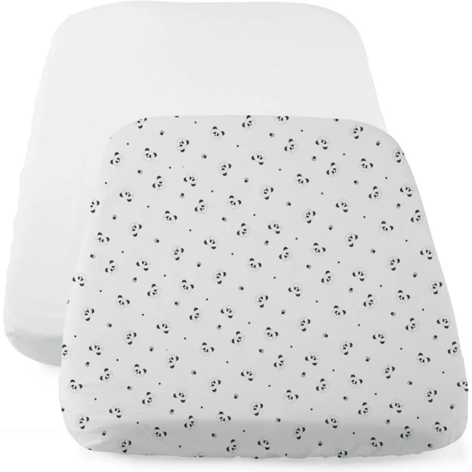 Lot de 2 draps housses next2me panda