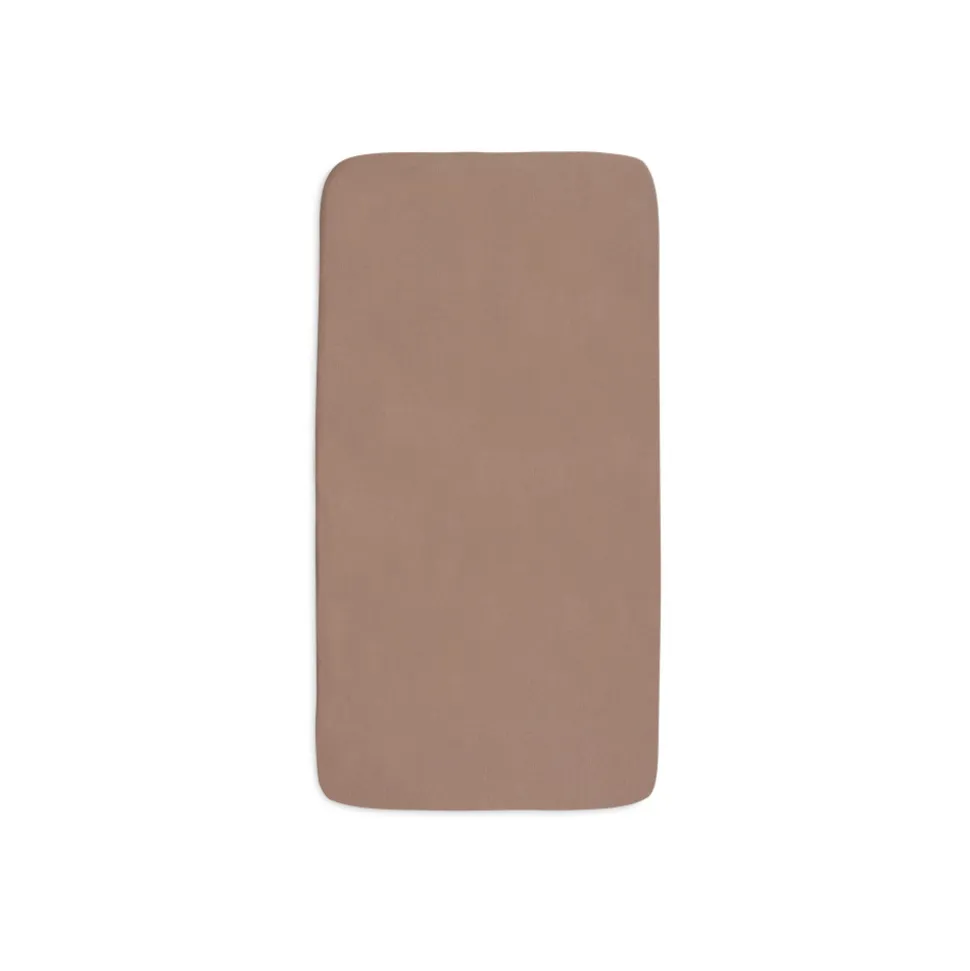 Lot de 2 draps housses 70 x 140 cm jersey milky coffee et ivory