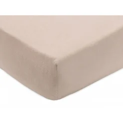 Lot de 2 draps housses 70 x 140 cm jersey wild rose et biscuit