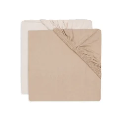 Lot de 2 draps housses 70 x 140 cm jersey blush et wild rose
