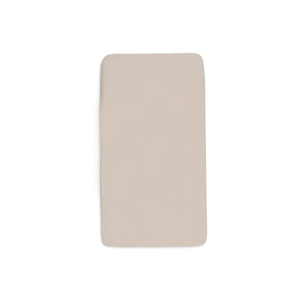 Lot de 2 draps housses 40x80 cm jersey oatmeal et sand