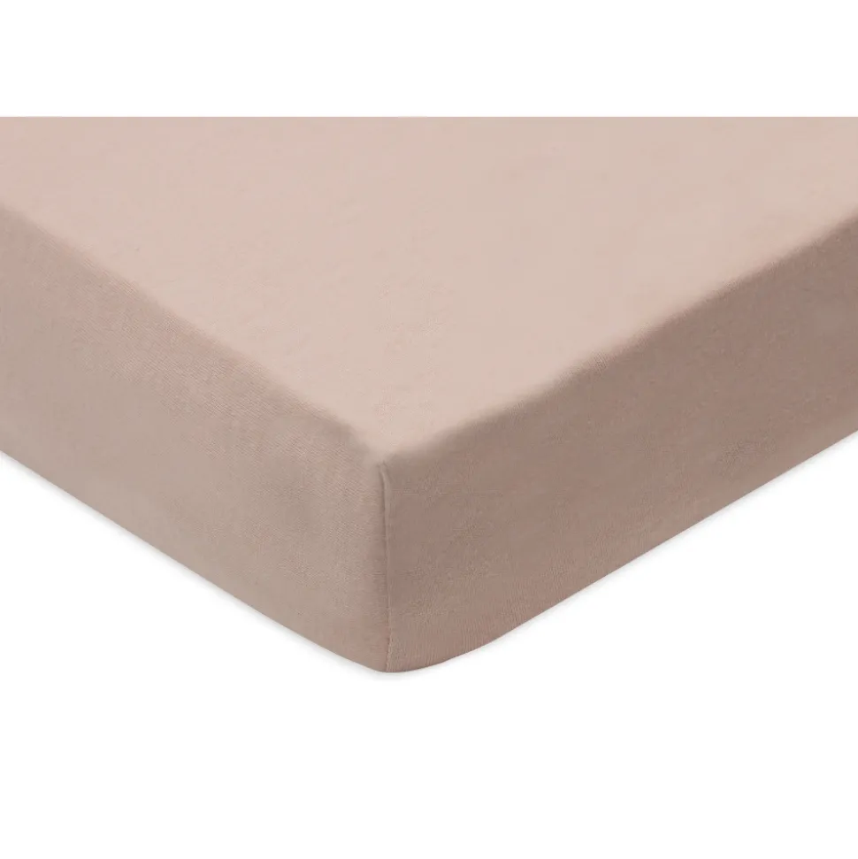 Lot de 2 draps housses 40x80 cm jersey wild rose et ivory