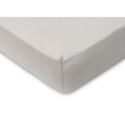 Lot de 2 draps housses 60x120 cm jersey ivoire et nougat