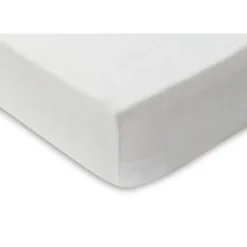 Lot de 2 draps housses 60x120 cm jersey ivoire et nougat