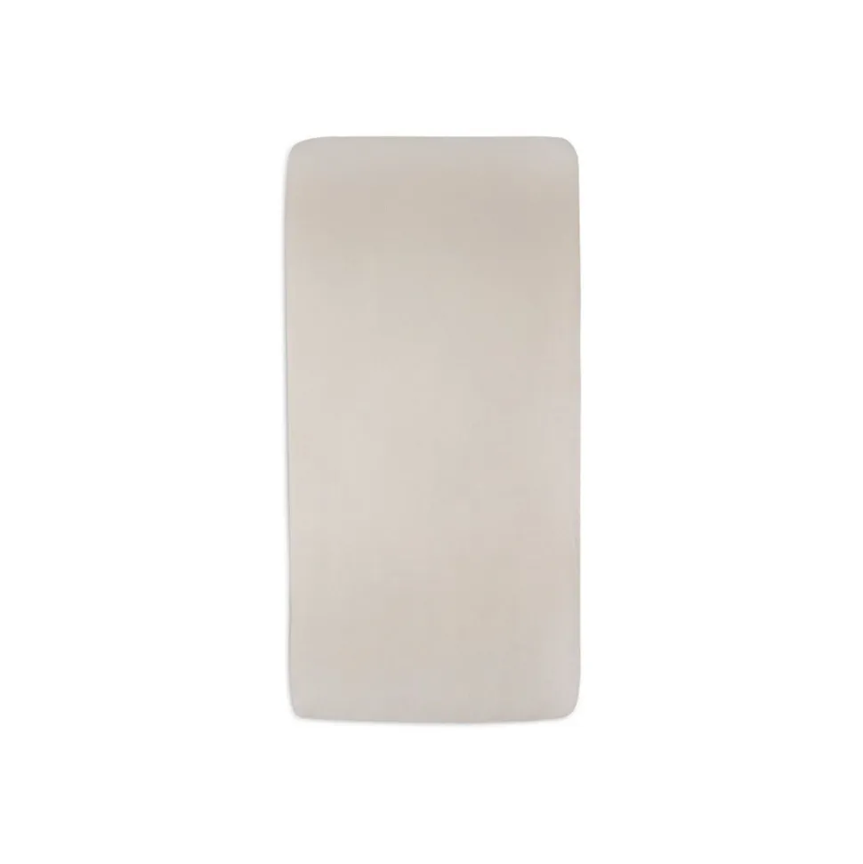 Lot de 2 draps housses 60x120 cm jersey ivoire et nougat
