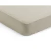 Lot de 2 draps housses 75 x 95 cm jersey pour tapis de parc nougat