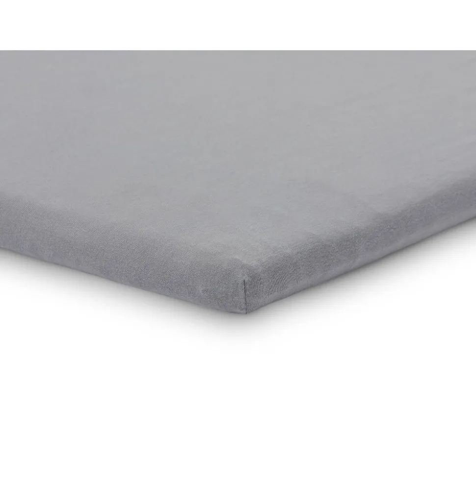 Lot de 2 draps housses 75 x 95 cm jersey pour tapis de parc storm grey