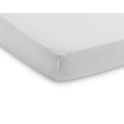 Lot de 2 draps housses 60x120 cm jersey white