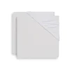 Lot de 2 draps housses 40x80 cm jersey white