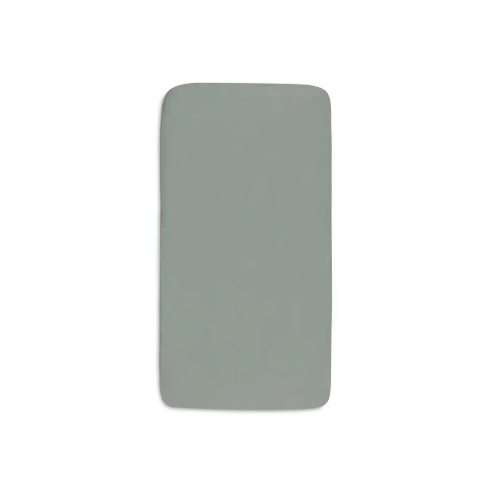 Lot de 2 draps housses 40x80 cm jersey sea green et ivory