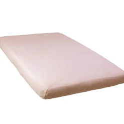 Lot de 2 draps housse 60 x 120 cm blanc / rose