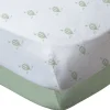Lot de 2 draps housse 70x140 cm - montgolfières / vert amande