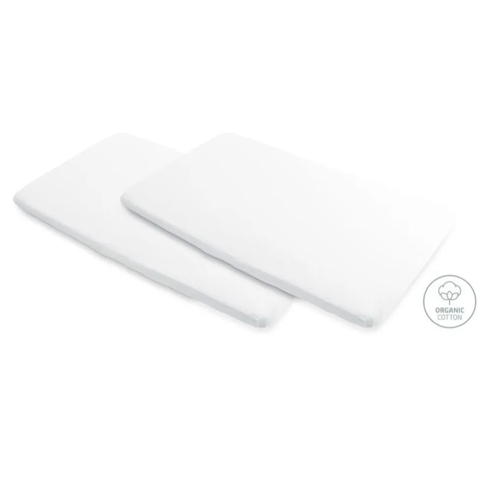 Lot de 2 draps housse zina/calidoo/amara blanc